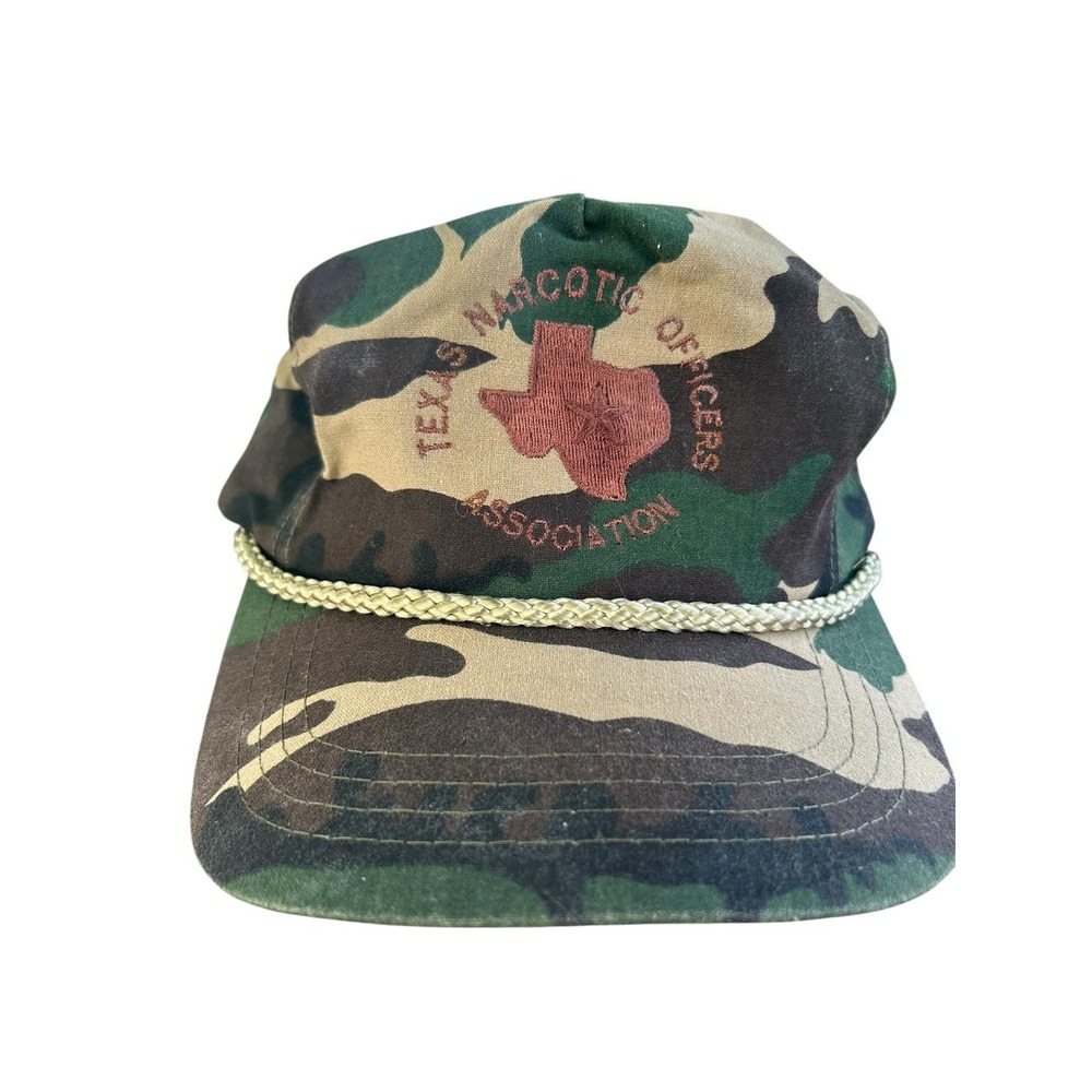 Texas Narcotics Officers Association Cap Hat Vintage Camo DEA